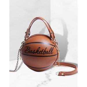 NOVELTY BASKETBALL HANDBAG PURSE CROSSBODY BAG